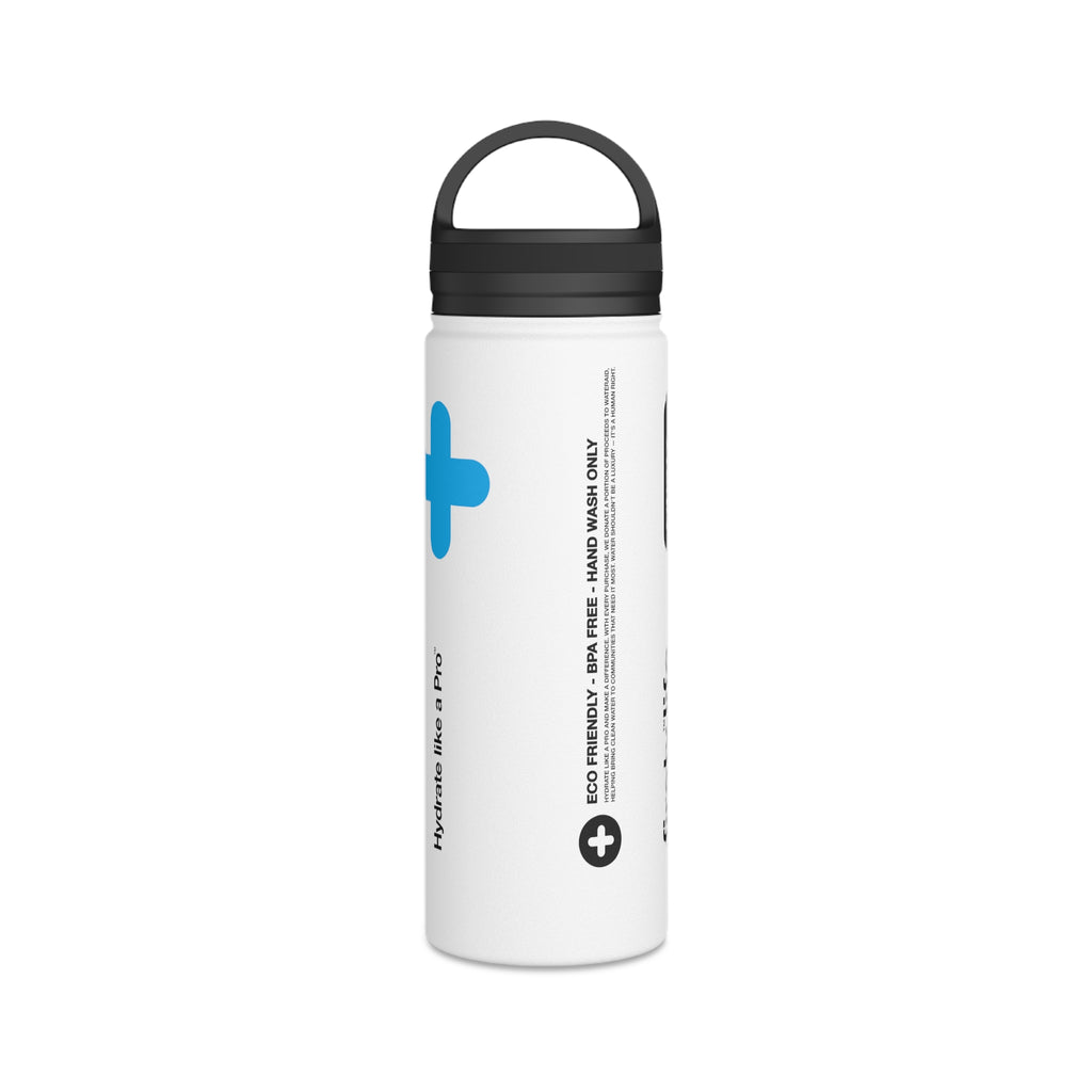 FIRSTY™ Capsule+™ Thirst First™ 3 Sizes - Blue & White  - Stainless Steel Water Bottle with Carry Handle - BPA-Free, Eco-Friendly