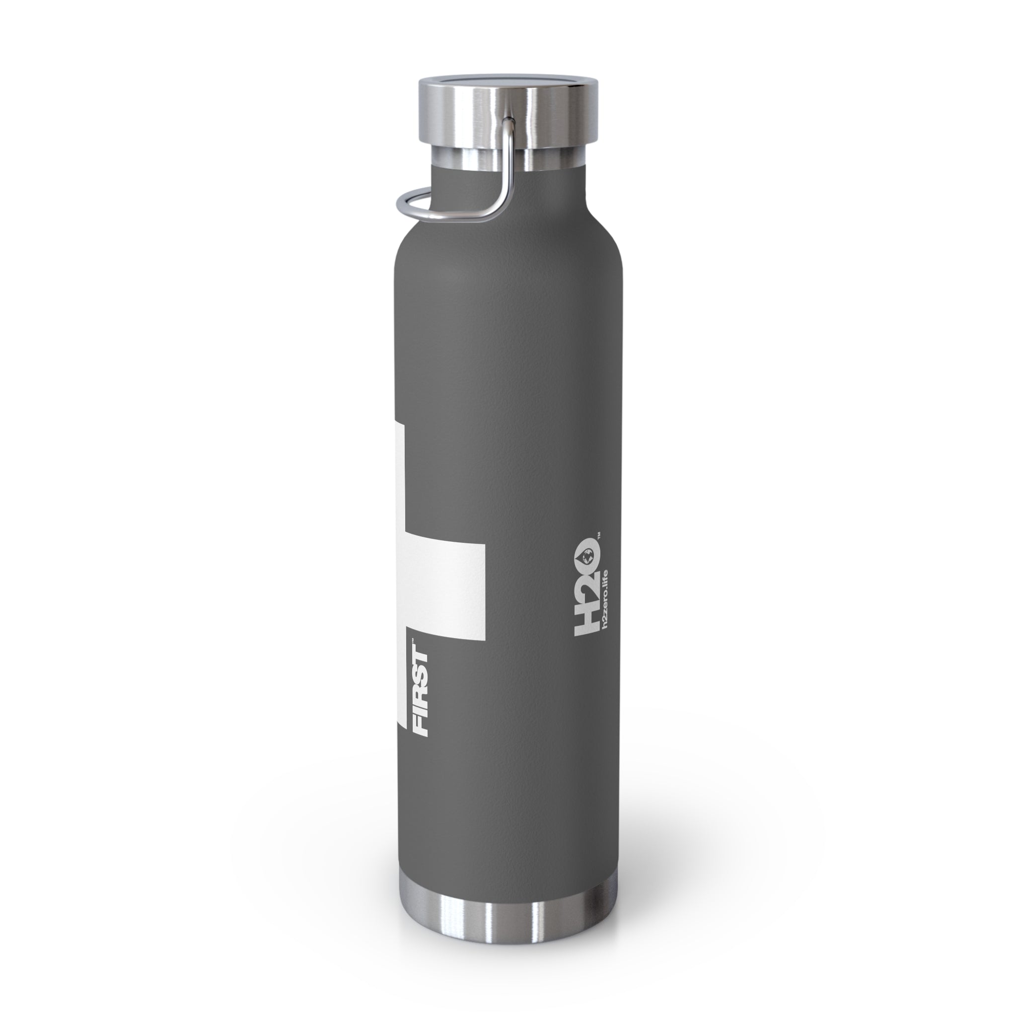 First™ Aid+ Grey -  22oz Copper Vacuum Insulated Water Bottle