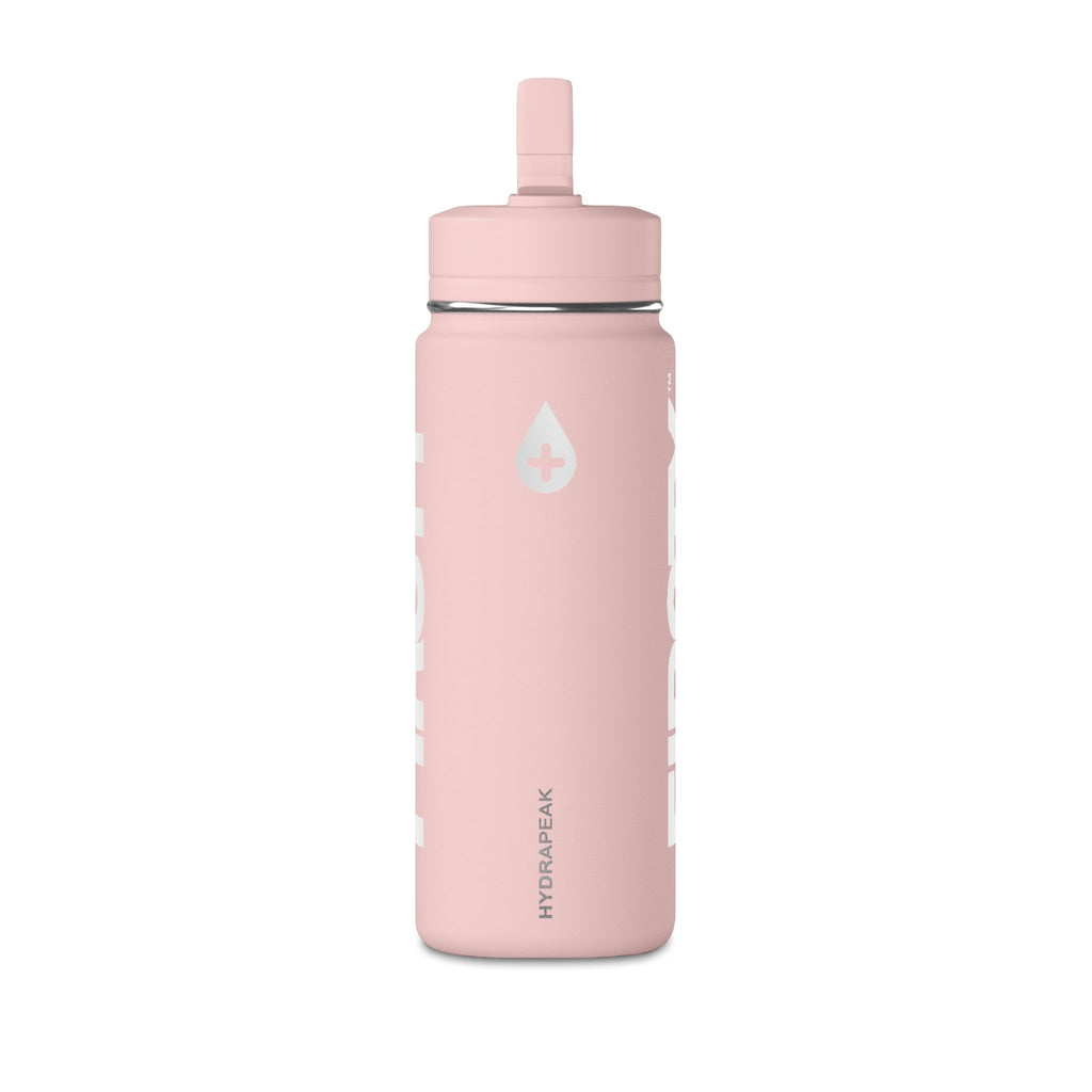 FIRSTY™ Baby Pink 20oz Mini Water Bottle – Insulated Sport Bottle with Flip Straw