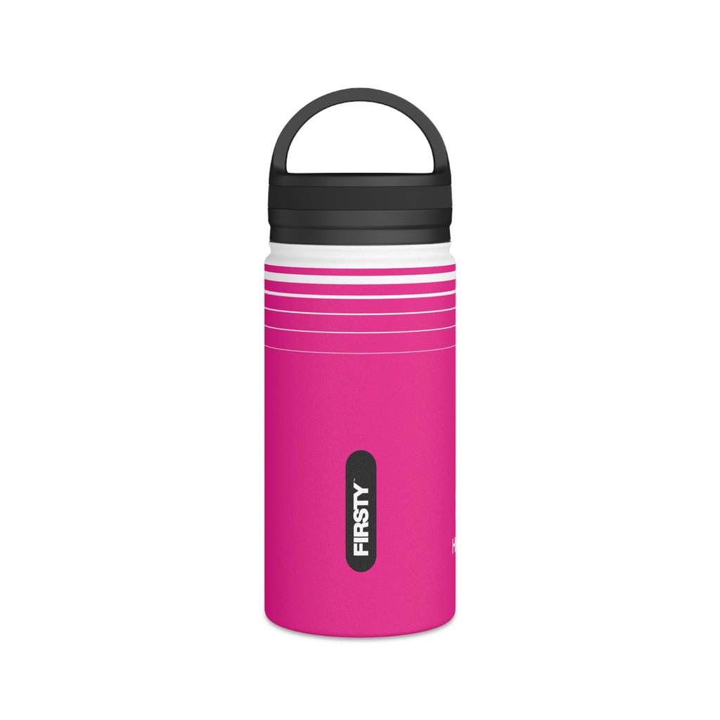 FIRSTY™ Hydrate™ 3 Sizes - Pink  - Stainless Steel Water Bottle with Carry Handle - BPA-Free, Eco-Friendly